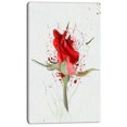 thumbnail image 2 of Bright Hand drawn Red Rose Sketch - Floral Canvas Art Print, 2 of 3