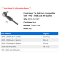 thumbnail image 2 of Front Outer Tie Rod End - Compatible with 1996 - 2008 Audi A4 Quattro 1997 1998 1999 2000 2001 2002 2003 2004 2005 2006 2007, 2 of 2