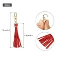 thumbnail image 2 of 10pcs Borlas de Cuero PU, Charm de Borla de 6" con Gancho Giratorio para Hacer Joyería (Rojo), 2 of 6