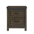 thumbnail image 2 of Home Square 2 Drawer Wood Night Stand Set in Brown (Set of 2), 2 of 4