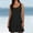Black, variant on Live Coconut Tree Sleeveless Mini Dress Sunshine Sand Beach Mini Dress Women's Summer Casual V Neck Mini Dress Comfy Dress Casual Dress Womens Dresses with Split T Shirt Dress for Women Knee Length A