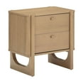 thumbnail image 6 of Nathan James Solace Mid Century Modern 2 Drawer Nightstand with Solid Wood Frame and Rounded Details, Raw Oak, 6 of 6
