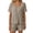 Khaki, variant on Women's Ribbed Knit Short Set V-Neck Short Sleeve Tops High Waist Shorts Soft Cozy Loungewear Outfits for Daily Home Wear XL