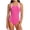 Pink, variant on Aideaone Girls Athletic One Piece Swimsuits Racerback Modest Bathing Suit with Detachable Padded 9-16Y