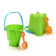 Play Day Jumbo Castle Sand Bucket & Shovel Set, Assorted Shapes – BPA-Free Plastic Castle Pail Sand Mold Beach Toy for Kids
