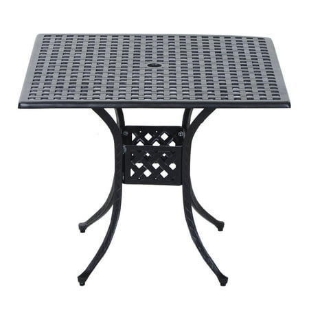Square Cast Aluminum Outdoor Dining Table Garden Patio Furniture Black Canada - Square Black Mesh Patio Table Square Cast Aluminum Outdoor Dining Table Garden Patio Furniture Black Canada - Square Black Mesh Patio Table