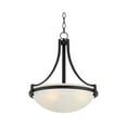 thumbnail image 2 of Regency Hill Black Metal Pendant Chandelier 20" Wide Modern Marbleized Glass Bowl Shade Fixture Dining Room House Foyer Entryway, 2 of 9