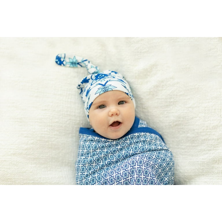 Baby Be Mine Newborn Baby Swaddle Blanket with Matching Knotted Hat Soft Swaddle Blanket For Newborns Ophelia