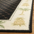 thumbnail image 3 of SAFAVIEH Chelsea Imani Palm Tree Pineapple Lovers Wool Runner Rug, Black/Ivory, 2'6" x 12', 3 of 9