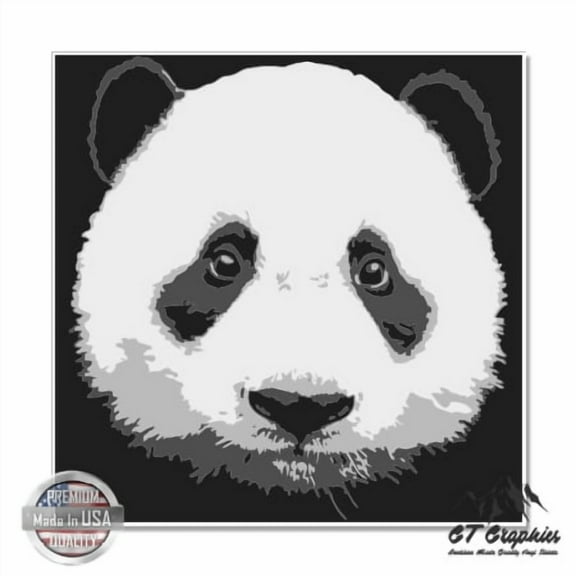 Panda - 3" Vinyl Sticker - For Car Laptop I-Pad Phone Helmet Hard Hat - Waterproof Decal