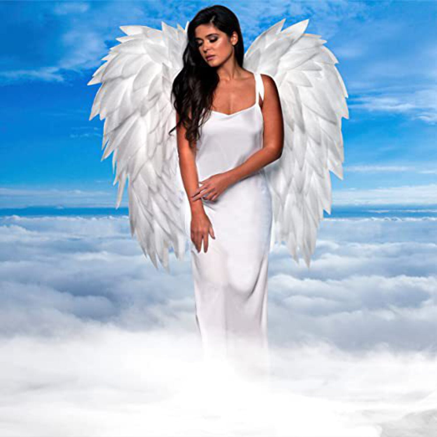 Treatürself angel wings long dress White b4dfe084-edea-47e9-a822-
