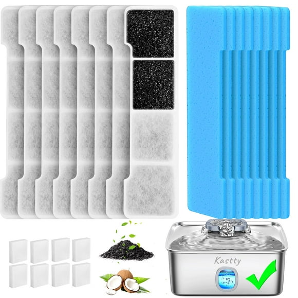 Filtros para fuente de agua para perros Kastty, 24 unidades, carbón activado