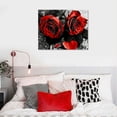 thumbnail image 5 of Nawypu Canvas Wall Art Red Rose Painting Bathroom Accessories,Black and White Wall Art Flower Pictures Canvas Print Artwork for Living Room Bedroom Home Decorations, 5 of 5