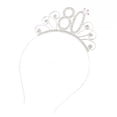 thumbnail image 2 of Ludlz Popular Rhinestone Crown Headdress Birthday Party Tiara Crown Headband Hair Loop Decoration 16th 18th 20th 21st 30th 50th 60th 80th Birthday Favor, 2 of 3