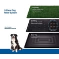 thumbnail image 4 of Grass Pad with Tray, Artificial Turf Pee Pad for Dog Potty Training, Indoor Outdoor Use, Washable Replacement Mat (3-Piece Relief System, 20'' x 30''), 4 of 7
