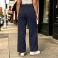 thumbnail image 5 of ClodeEU Women's Plus Size Elastic Waist Drawstring Sweatpants with Pockets ,Solid Color Casual Athletic Pants Navy,Women's Plus XXXXL, 5 of 9