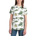 thumbnail image 3 of Wukai Cute Turtle Youth Unisex Short Sleeve T-Shirt for Boys, Girls, Teens, and Kids-X-Small, 3 of 7