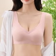 thumbnail image 2 of Outfmvch Sports Bras for Women Wide Straps Bra Bralettes for Women Workout Tops for Women Support Bras Full Coverage Bras for Women No Underwire Bra Push up Bra Wireless Gym Bra A2 Pink L, 2 of 9