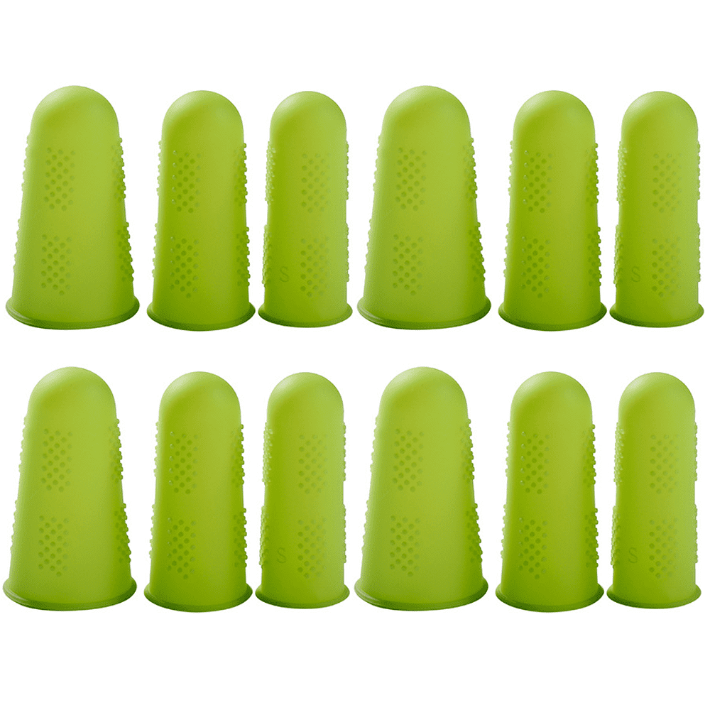 12 Pieces Hot Glue Gun Finger Caps Silicone Finger Protectors for Hot