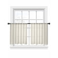 thumbnail image 2 of Sage Green Striped Semi Sheer Curtains 54 Inch Length 2 Panels Set, Modern Farmhouse Green Stripes Sheer Kitchen Curtain Privacy Voile Window Curtain for Living Room Bedroom Rod Pocket Drapes, 2 of 7