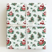 G 2 Santa Claus Driving Race Car Christmas Wrapping Paper