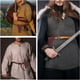 thumbnail image 5 of Funda protectora de cintura ajustable retro medieval de cuero PU negro para hombro y espalda BUC, 5 of 9