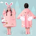 thumbnail image 2 of TAIAOJING Toddler Girls Raincoat For 3-10 Years Old Kids Lightweight Outdoor Play Rain Wear With Prints Easy To Carry And Store Stylish 3-4Y, 2 of 4