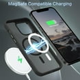 thumbnail image 3 of for iPhone 12 Case, iPhone 12 Pro Case, [Compatible with Magsafe] Slim Fit  Shockproof Translucent Matte Protective Women Men Girls Boys Case Cover for iPhone 12/12 Pro 6.1 Inch, Black, 3 of 8