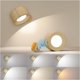 thumbnail image 1 of LED Vägglampa med 360° Justerbar Belysning, 3 Ljusstyrkenivåer, Touchkontroll, Väggmonterad Lampa - 1-pack Trämönstrad färg, 1 of 5