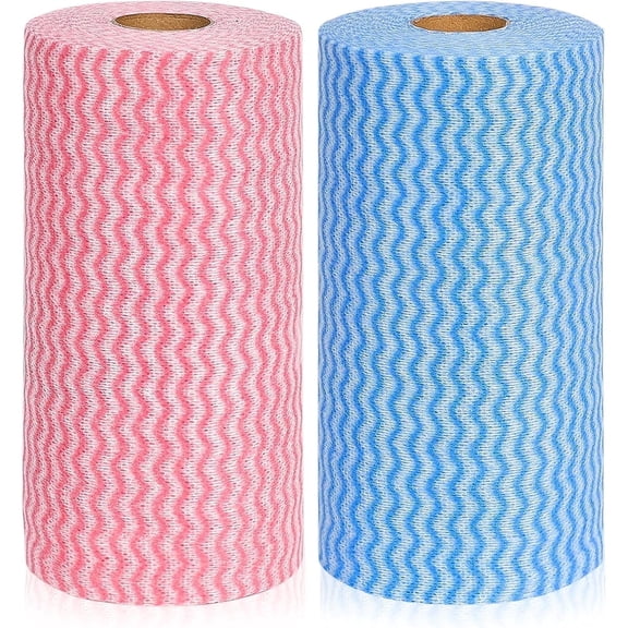Reusable Household & Kitchen Wipes, Disposable Cleaning Cloths, Wash Rags in 2 Rolls of 350 Sheets