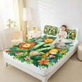 thumbnail image 4 of Castle Fairy Tiger Lion Elephant Giraffe 3pcs Twin Sheet Sets,Cartoon Number Twin Fitted Sheet,Jungle Wildlife Breathable Flat Sheet,Luxury Floral Bedroom Decor, 4 of 7