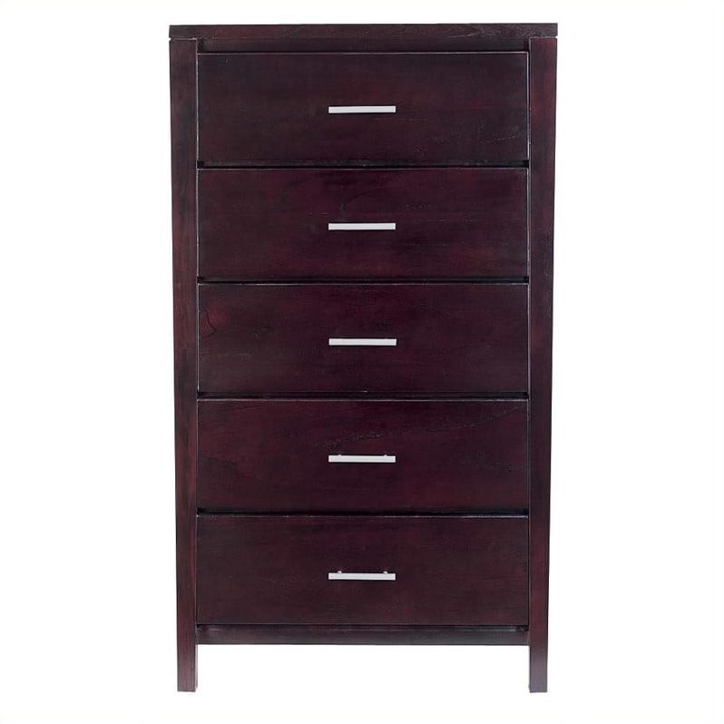 Modus Furniture International Nevis 5Drawer Chest, Espresso