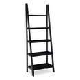 thumbnail image 1 of Riverbay Furniture 5-Shelf Transitional Wood Open Back Ladder Bookshelf in Black, 1 of 7