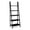 Black, variant on Riverbay Furniture 5-Shelf Transitional Wood Open Back Ladder Bookshelf in Black