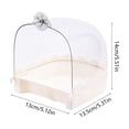 thumbnail image 4 of Bird Bath Tub, Hanging Parrot Bathing Pool, Cage Mounted Bird Bath for Cockatiels Budgies, Plastic Splash Guard Design with Transparent Window, Non-Slip, Easy Clean Indoor Bird Accessory, 4 of 7