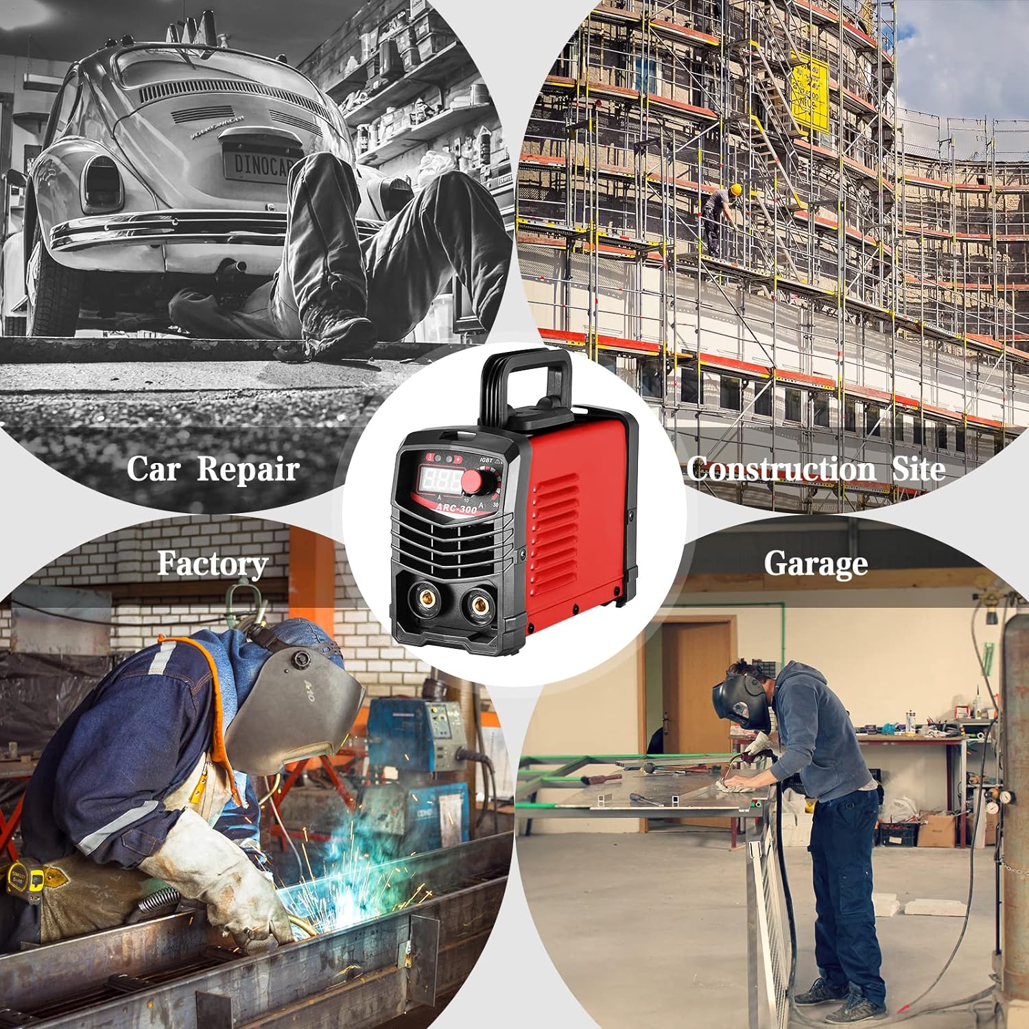 BIUBLE Welder 110V, 300A Portable AC Welder with Hot Start, Arc Force, Anti-Stick
