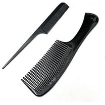 G.B.S Detangling Hair Comb, Compact Fine Tooth Hair Comb Set of 2, Black