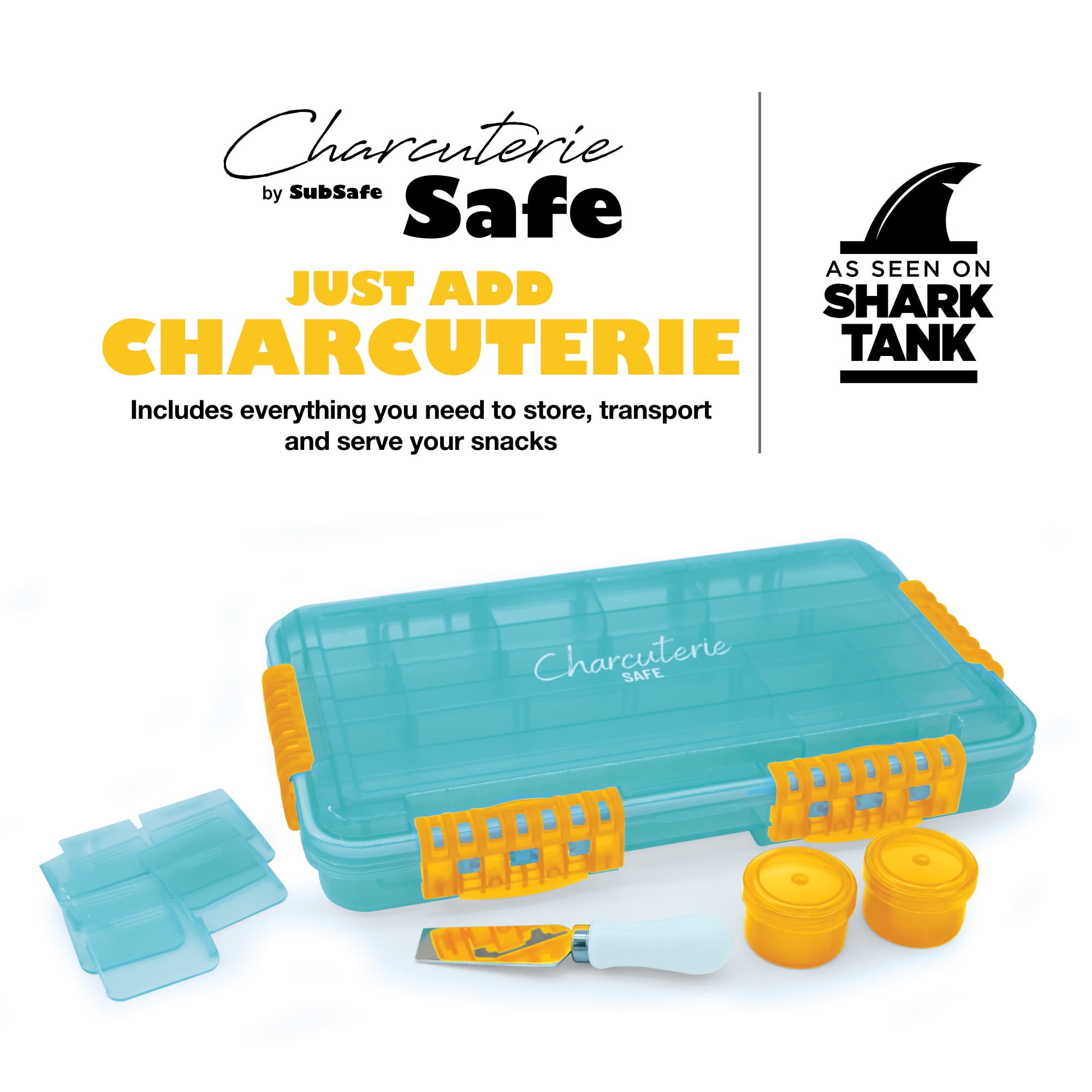 Waterproof Tackle Box For Food SubSafe Charcuterie Safe 2.0  Waterproof  Snack Box With Ice Pack For Beach, Picnics & Parties (Seafoam Green) Beach  Picnic Container