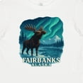 thumbnail image 4 of Inktastic Fairbanks Alaska Moose Northern Lights Scenic Art Boys or Girls Baby T-Shirt, 4 of 5