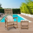 thumbnail image 4 of Stoog Outdoor Rocking Chair & Table set of 2, Porch Rocker with Table, 400Lbs Support HIPS Garden Rocker with High Back, Teak Brown, 4 of 9