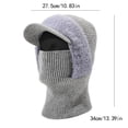 thumbnail image 3 of Outfmvch Scarf Hats for Women 3 in 1 Beanie Hat for Women, Womens Winter, Cold Knitted Hats Wind Resistant Hooded Scarf, Thick Plush-Lined Hoods for Women Black One Size, 3 of 9