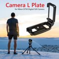 thumbnail image 1 of Cámara DSLR de aluminio L Placa de liberación rápida de la cabeza del trípode para Nikon D750 JShteea El nuevo, 1 of 6