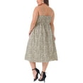 thumbnail image 3 of Agnes Orinda Women's Plus Size Adjustable Spaghetti Strap Floral Casual Dresses 4X Beige, 3 of 6