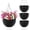 Black, variant on 4 Pack 13.8 Inch Self‑Watering Resin Hanging Planters, Rattan‑Style Hanging Flower Baskets with Deep Inner Pot, Drainage Plug & Sturdy Triple‑Chain Metal Hanger for Indoor Outdoor Garden Plants