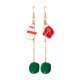 thumbnail image 1 of Pendientes de Navidad Candy Elk Bell moda salvaje rojo y verde pelo bola pendientes Wmkox8yi sjalhkljlk4673, 1 of 2