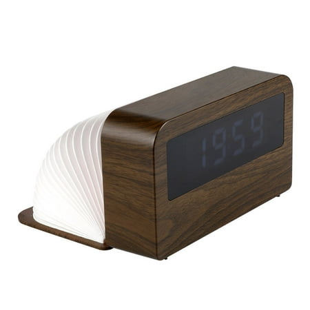 

Ruziyoog Decorative lights Solar Outdoor Lights Outdoor Waterproof Page Turning Clock Rechargeable Household Desktop Bedroom Dormitory LED Night Light