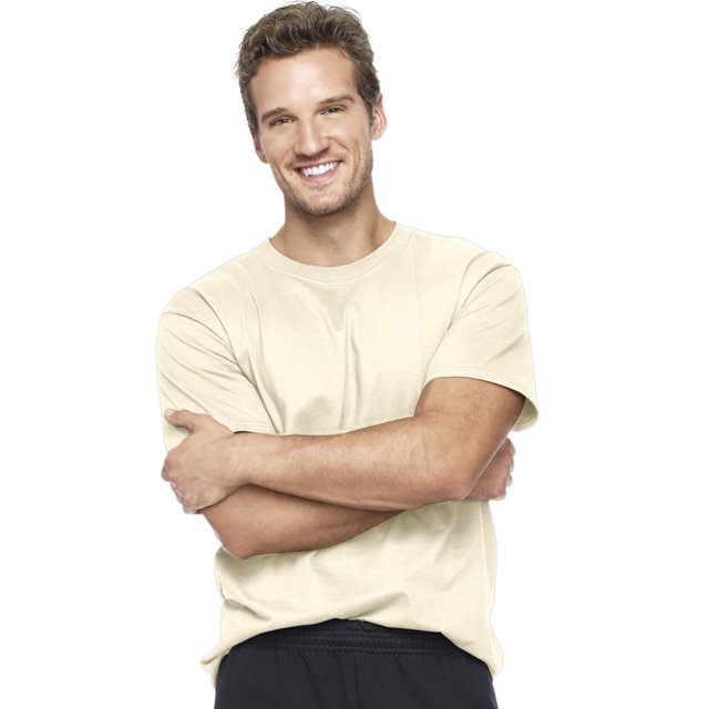 Hanes Adult Tagless Short-Sleeve Bottom Hem Beefy T-Shirt