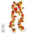 thumbnail image 1 of 4M 10LED Artificial Autumn Maple Leaves Garland Led Fairy Lights For Christmas Decoration Thanksgiving Party Decor Halloween, 1 of 5
