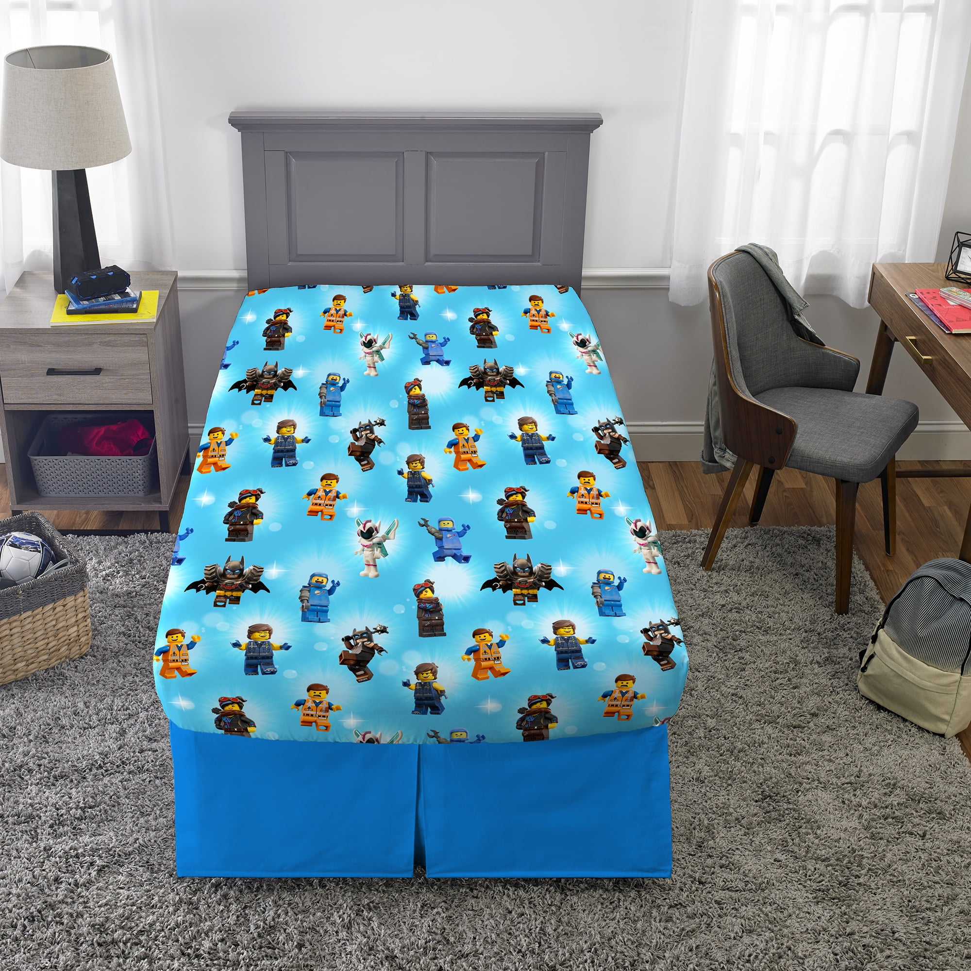 3 Piece Twin Size New Lego Movie 2 Kids Bedding Super Soft Sheet Set