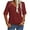 Red Wine, variant on Sherrylily Women V-Neck Half Sleeves Oversized T Shirt Casual Loose Basic Tops